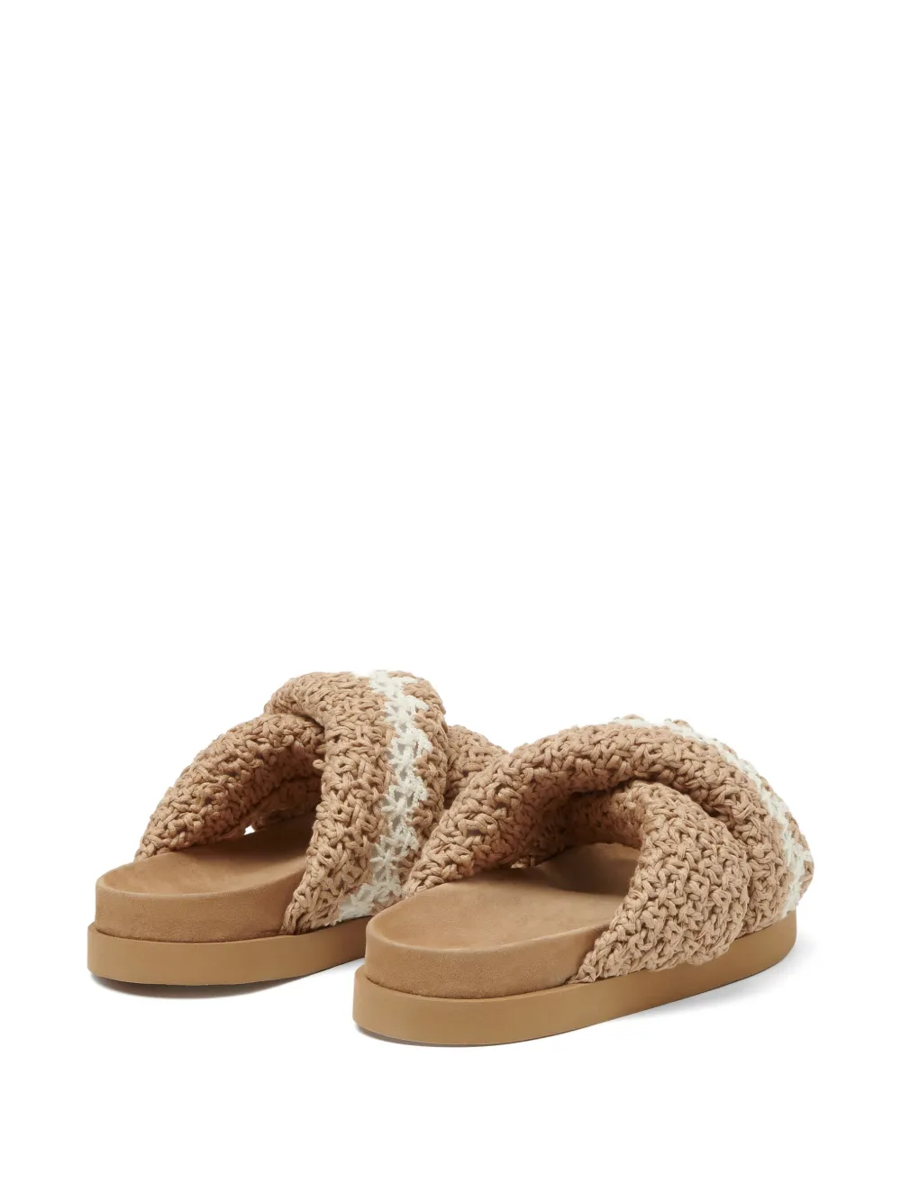 Fabiana Filippi Sandalen met gedraaide streep Beige