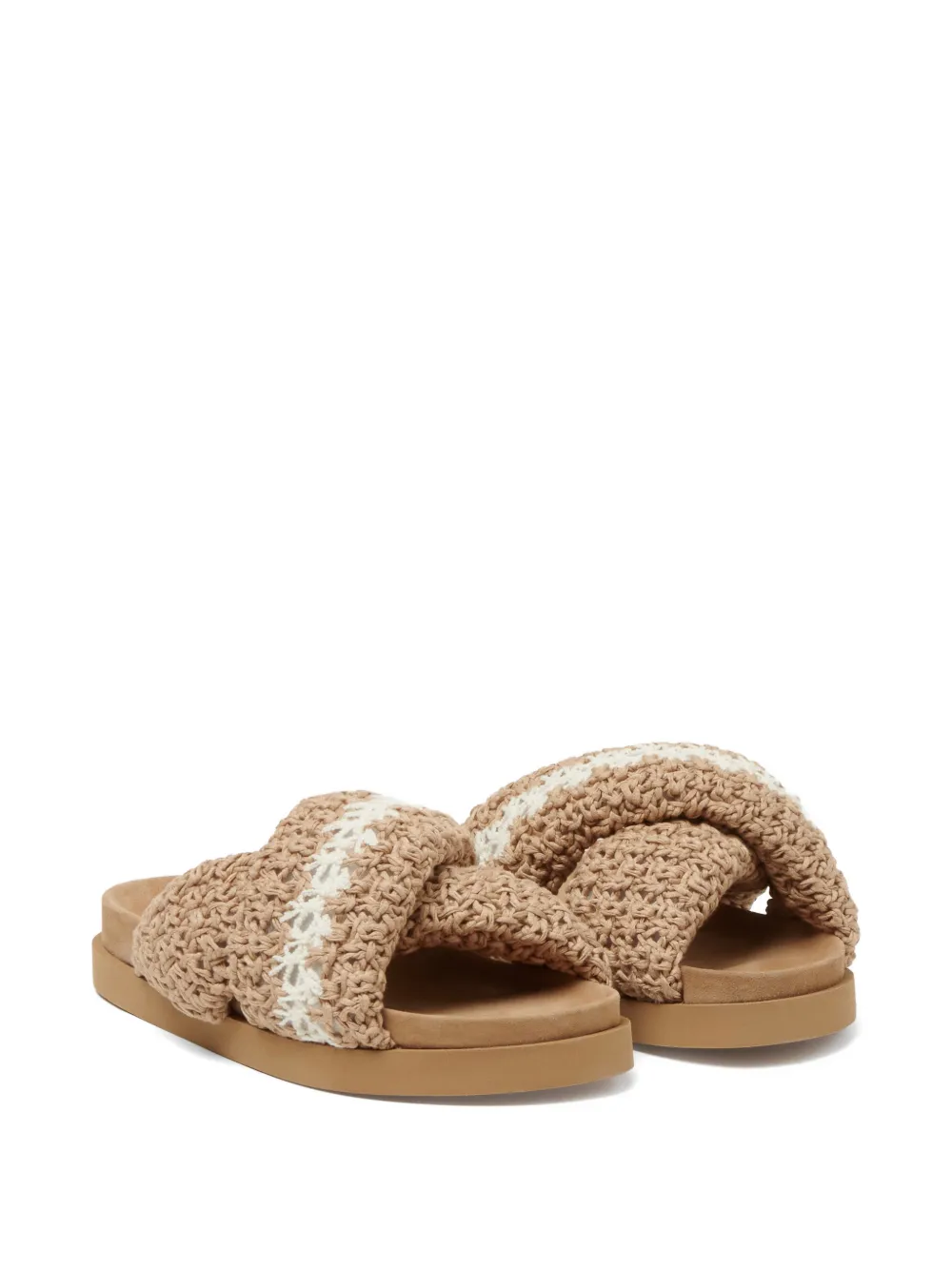 Fabiana Filippi Sandalen met gedraaide streep Beige