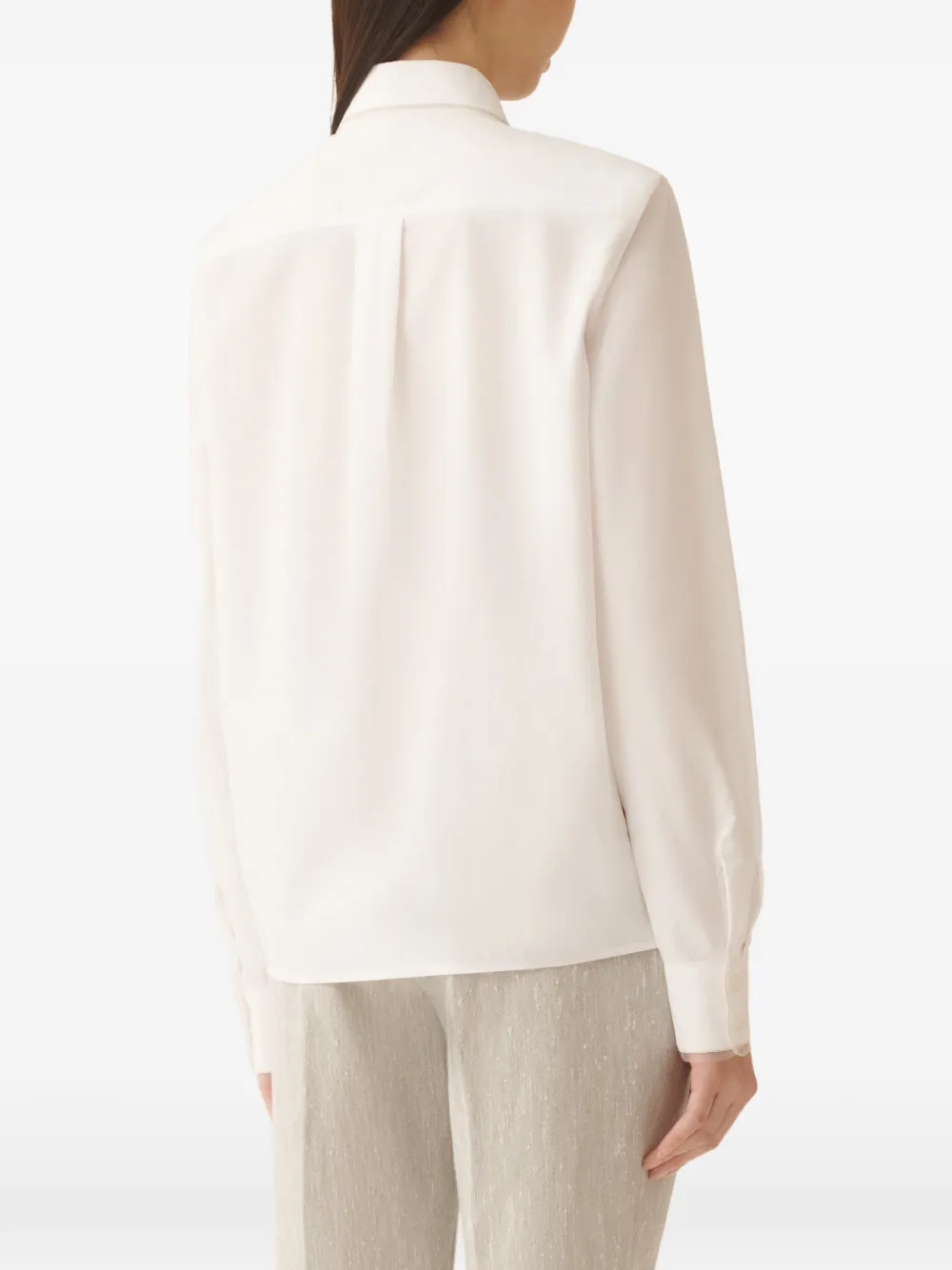 Fabiana Filippi Blouse met kraag en knopen Wit