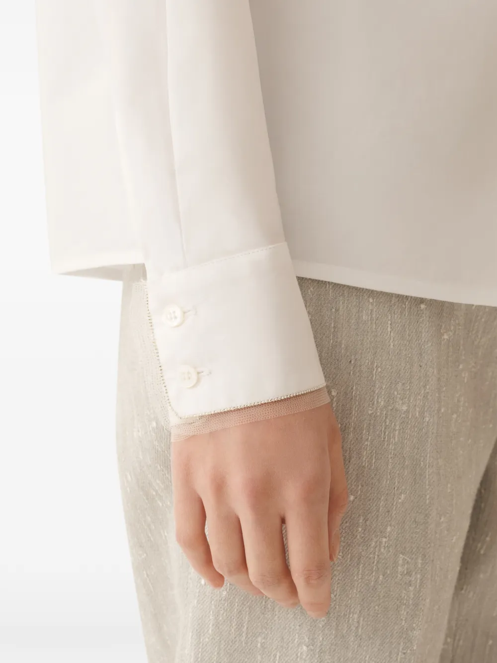 Fabiana Filippi Blouse met kraag en knopen Wit