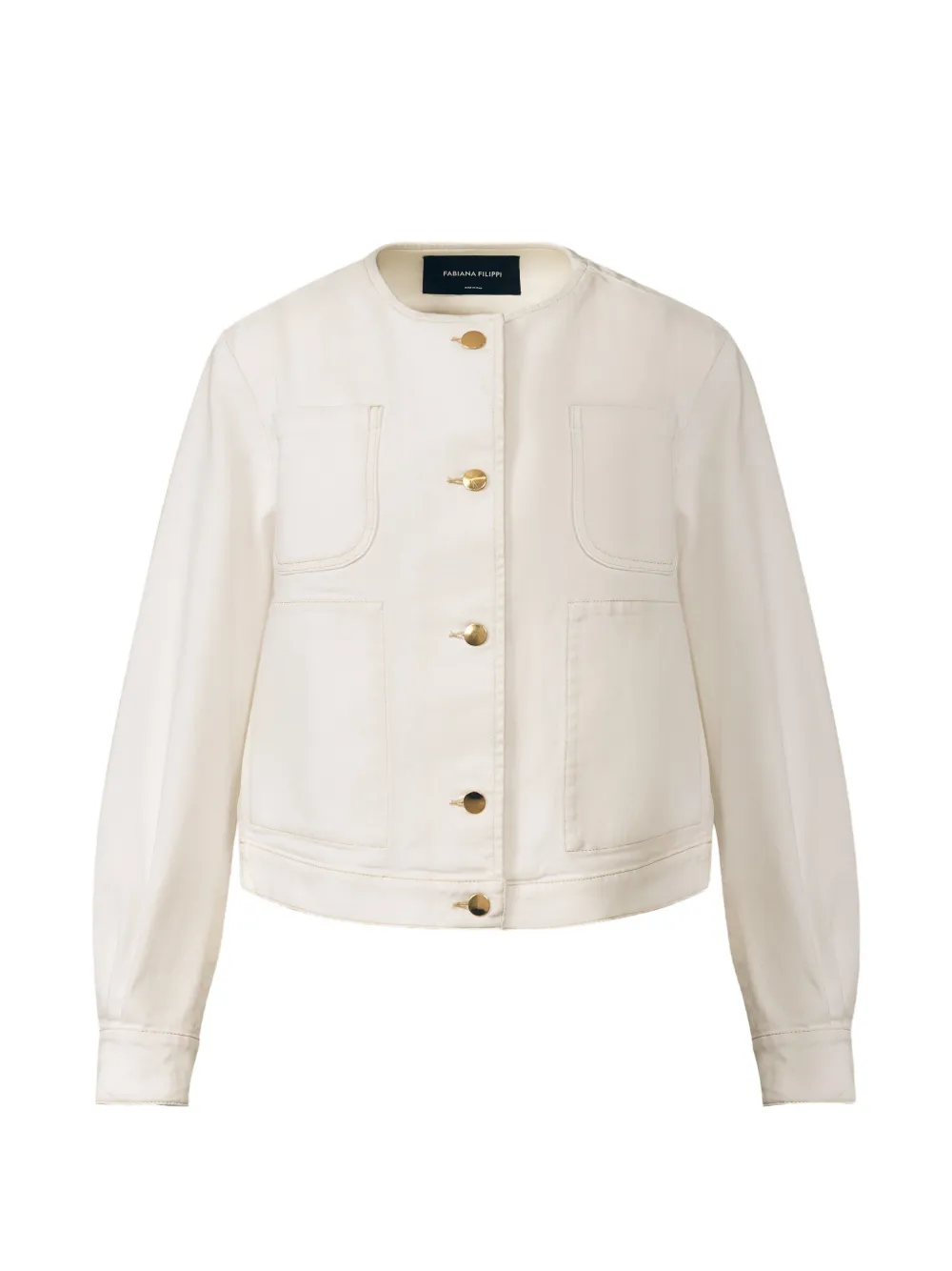 Fabiana Filippi Jacke mit aufgesetzten Taschen - Weiß