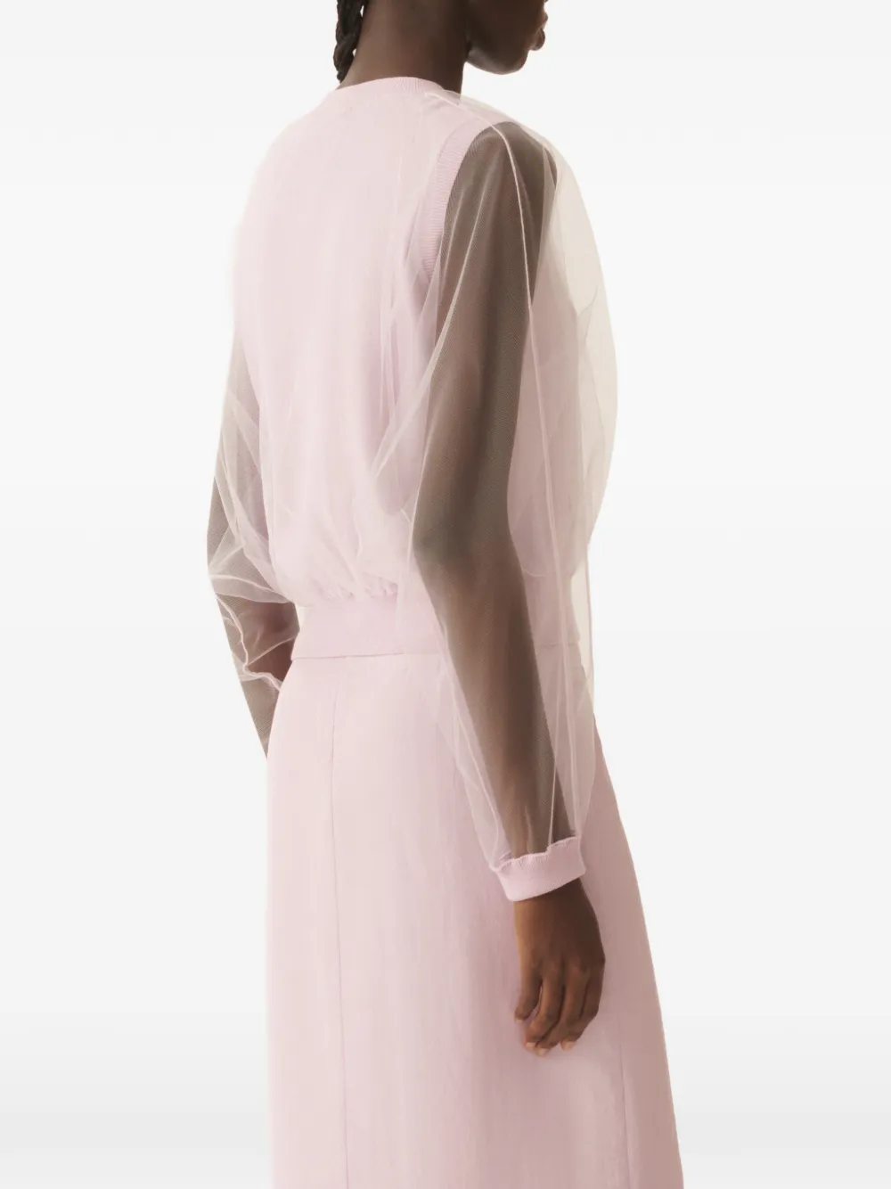Fabiana Filippi Blouse met doorzichtige mouwen Roze
