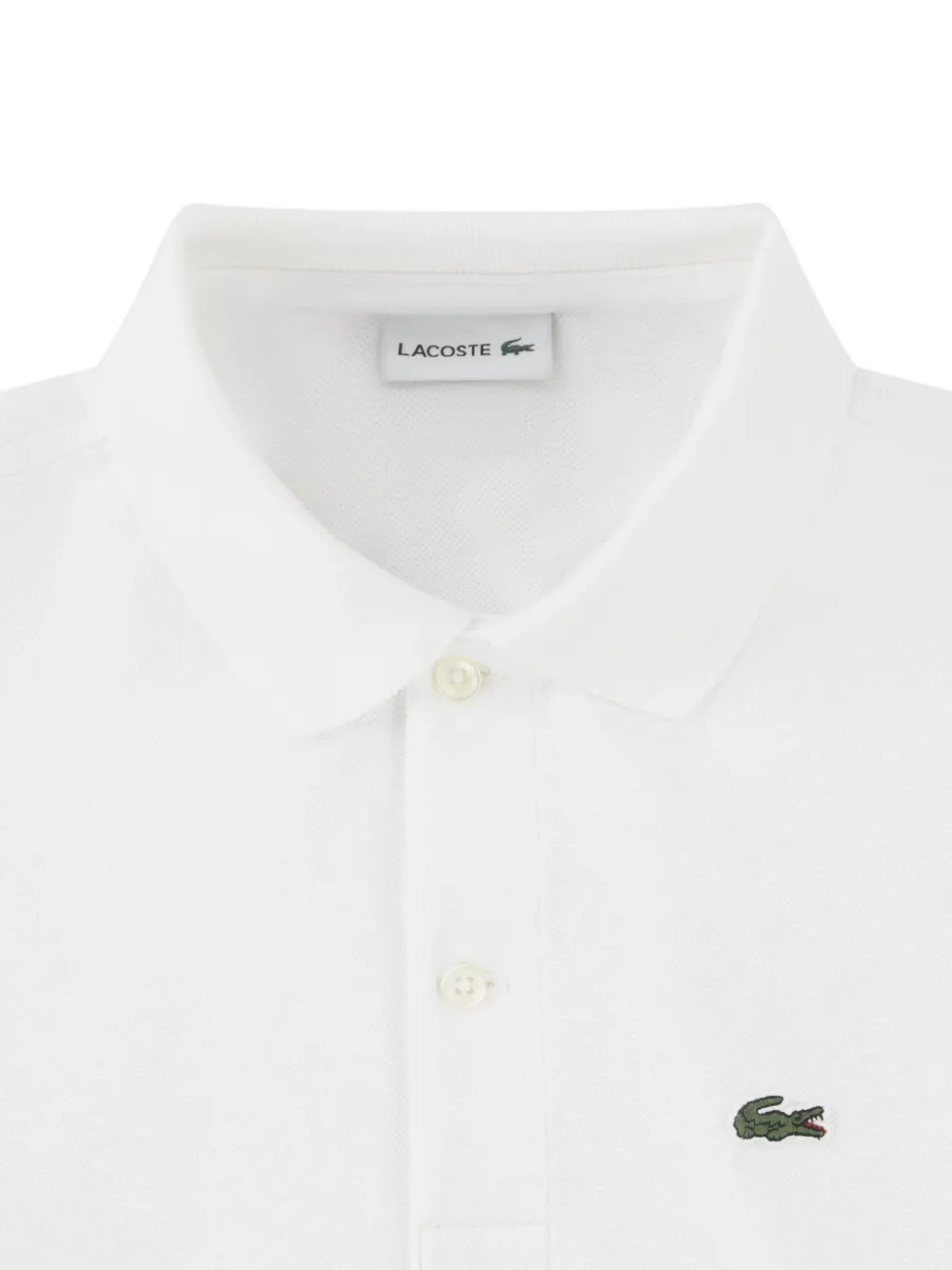 Lacoste Buttoned Polo Shirt In White