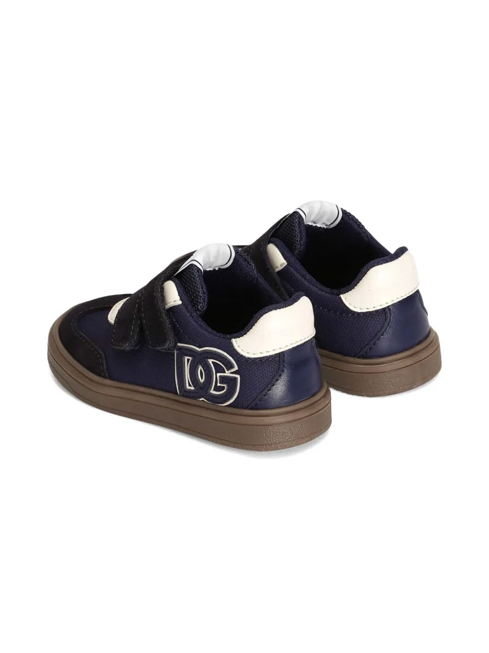 Dolce & Gabbana Kids DG Original sneakers met logoband Blauw