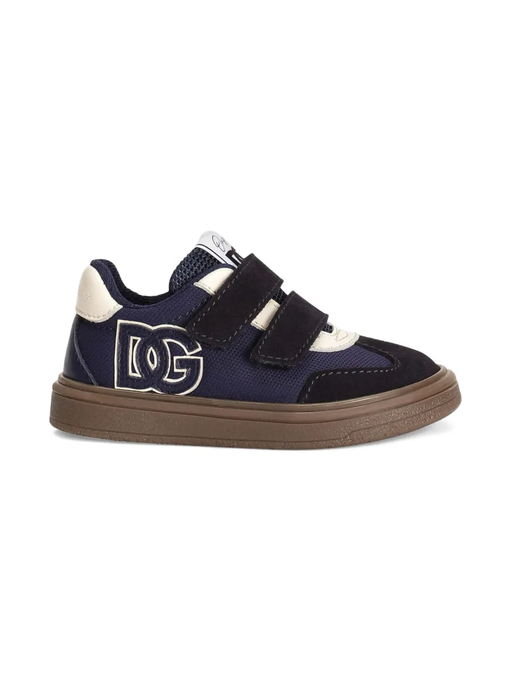 Dolce & Gabbana Kids DG Original logo-strap sneakers - Blauw