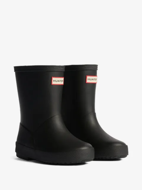 Hunter Kids logo-patch boots