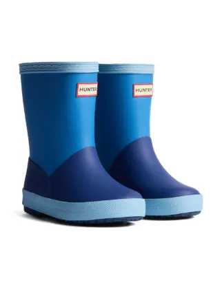 Hunter Kids カラーブロック レインブーツ | ブルー | FARFETCH JP