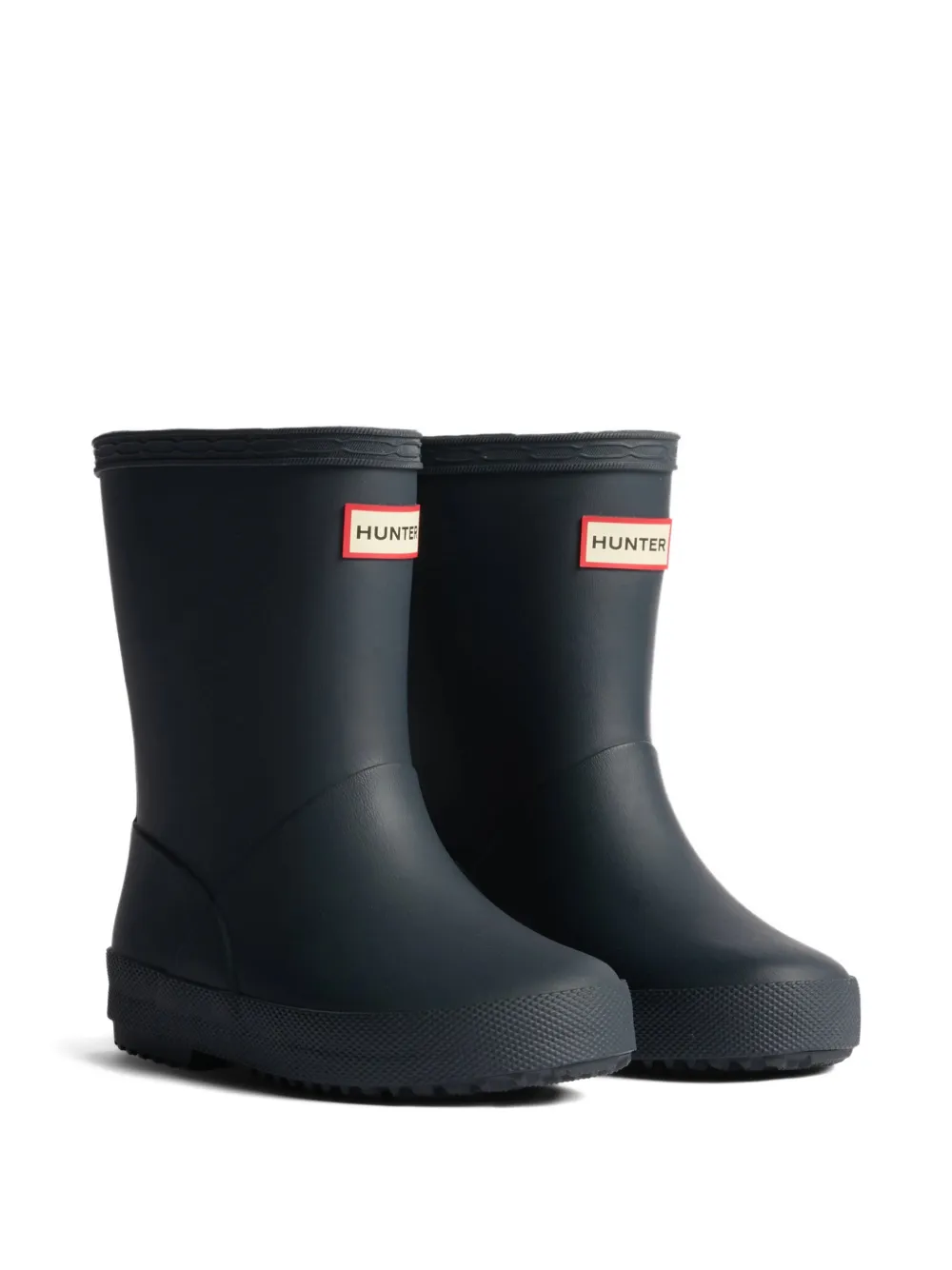 Hunter Kids logo-appliqué wellies Blauw