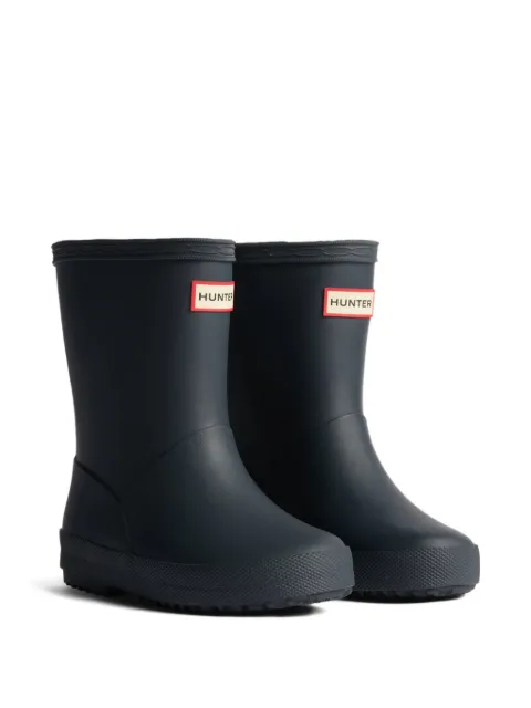 Hunter Kids logo-appliqué wellies