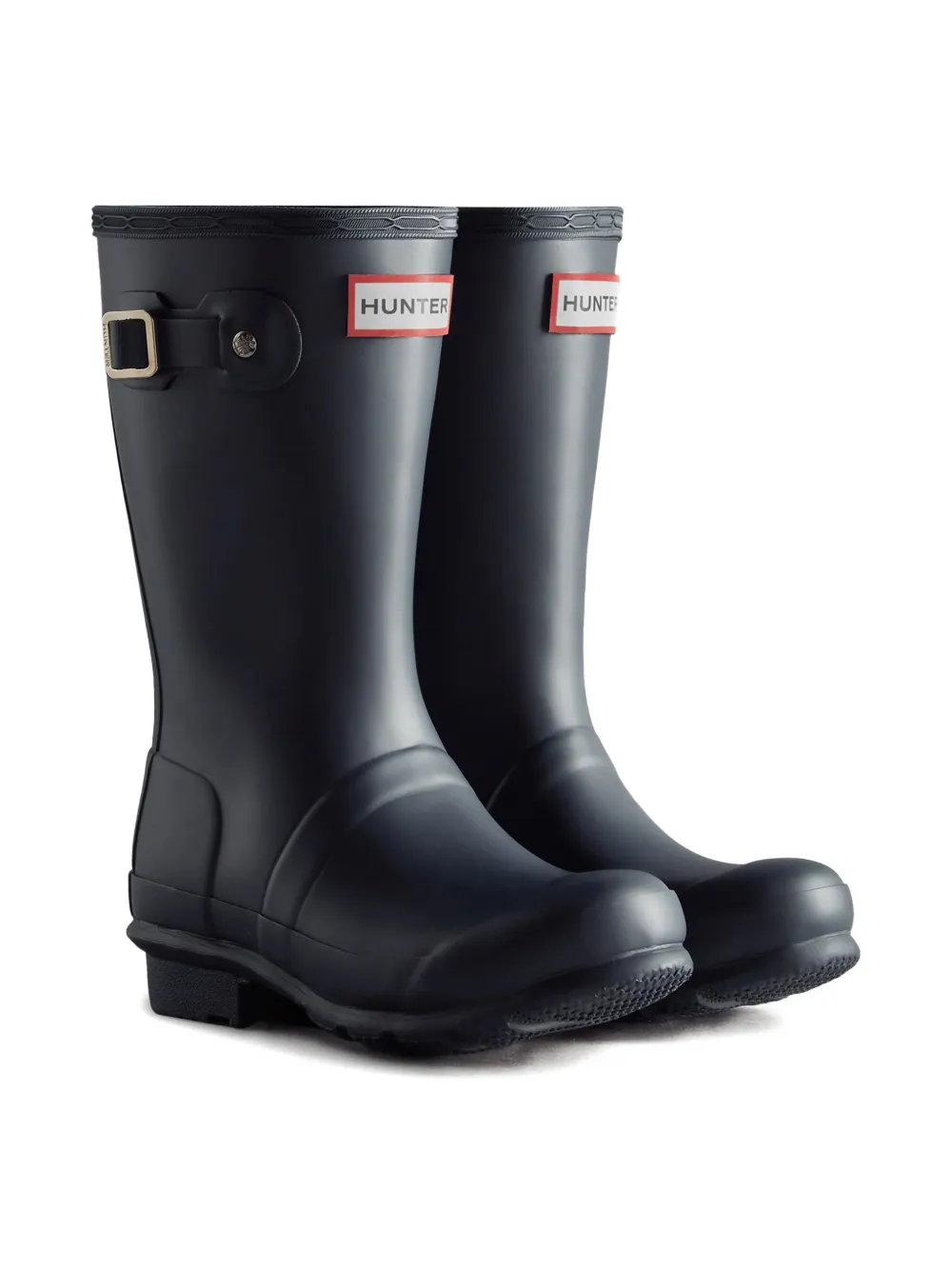 Hunter Kids' Buckle-strap Rain Boots In Blue