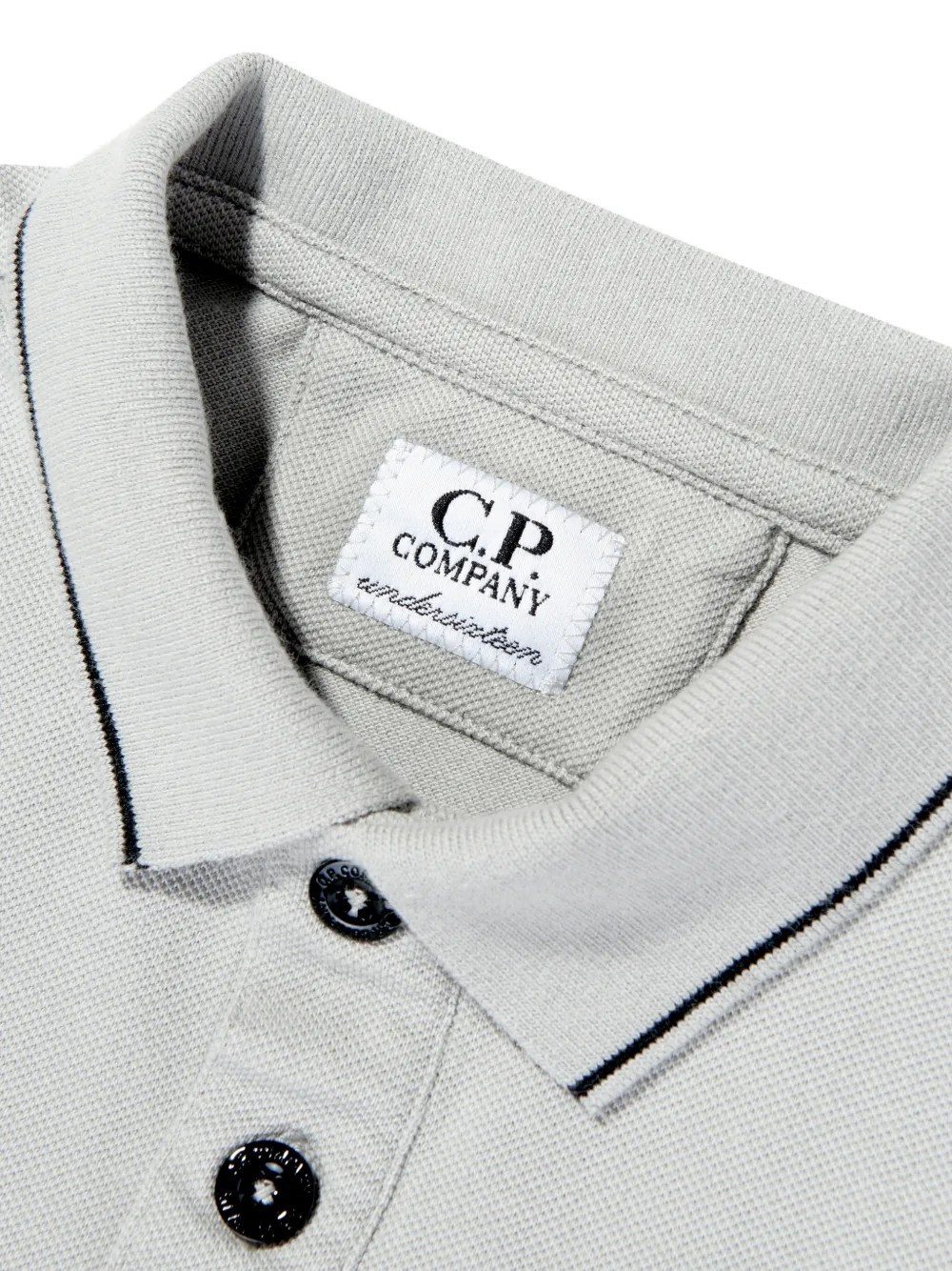 C.P. Company Kids Poloshirt met logodetail Grijs