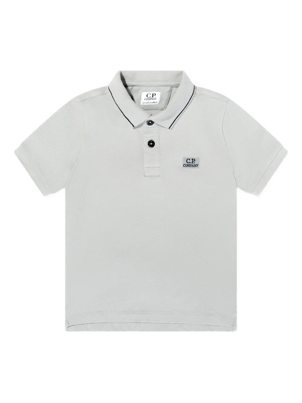 C.p. Company Boys Logo Polo Shirt In White