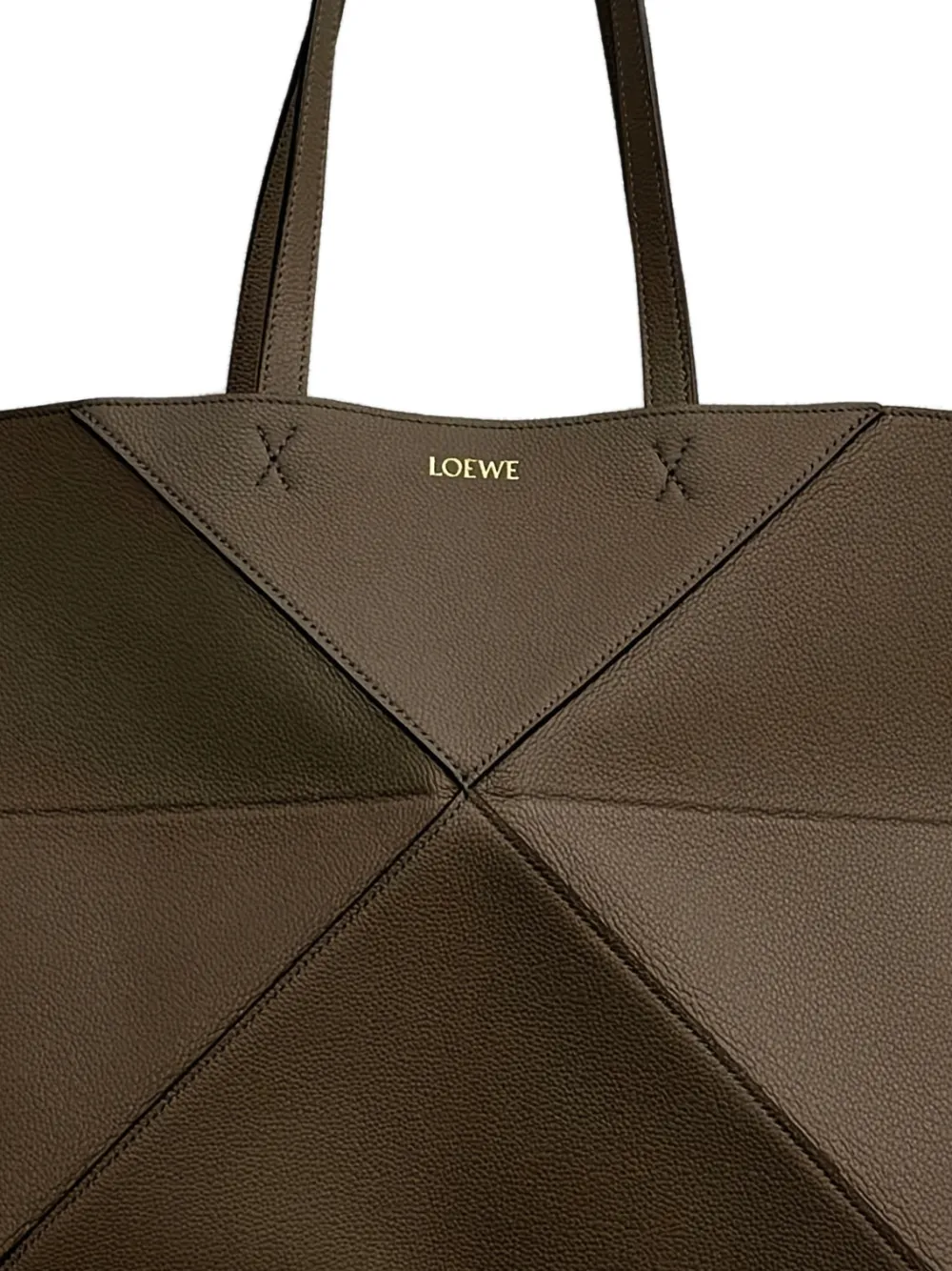 LOEWE Puzzle Fold medium horizontale shopper - Bruin