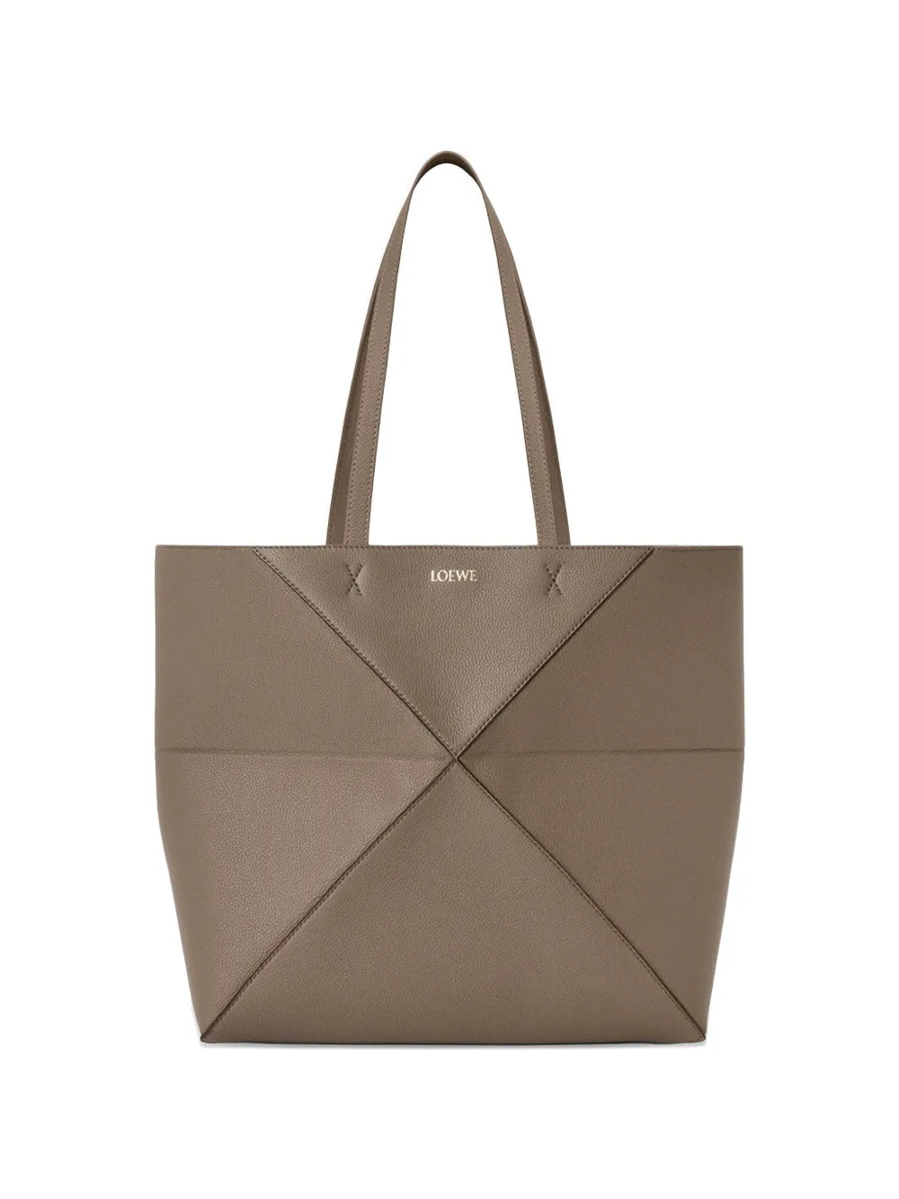 LOEWE Borsa tote Puzzle Fold media - Marrone