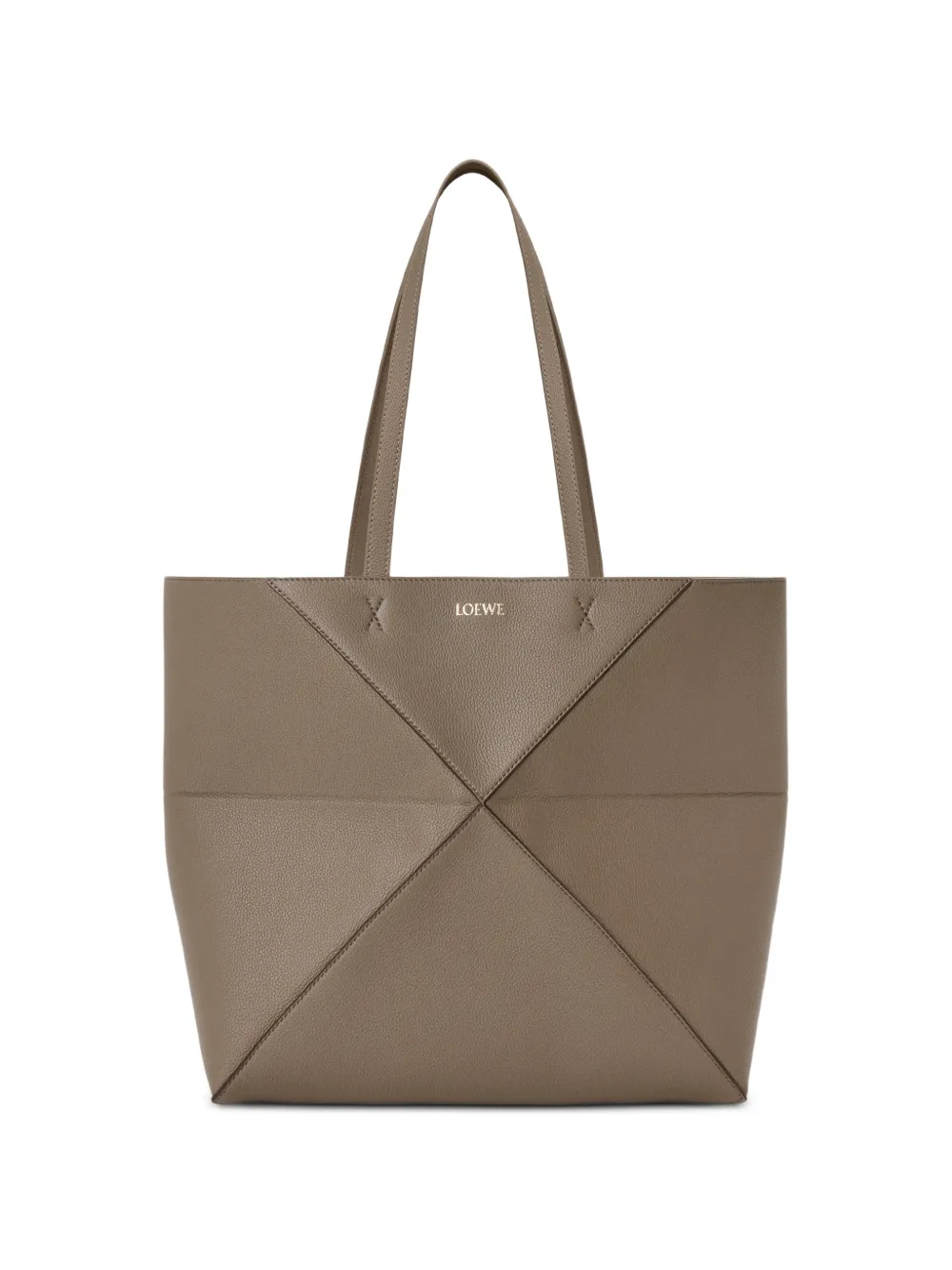 Loewe Medium Horizontal Puzzle Fold Tote in Soft Grained Calfskin in Brown