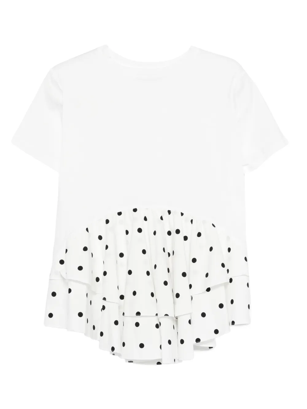 Parlor Blouse met stippen en ruches - Wit