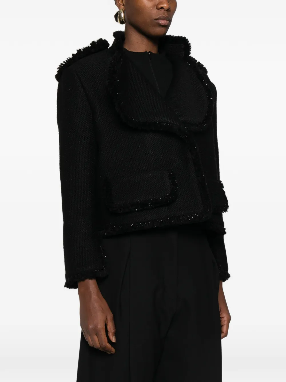 Frayed-Detail Jacket