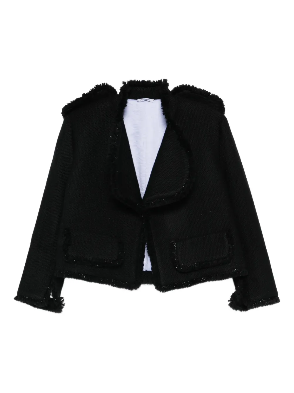 Parlor frayed-detail jacket | Black | Image 1