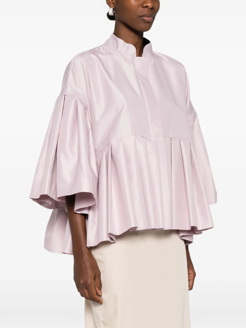  Parlor Flounce-hem Jacket - Pink 