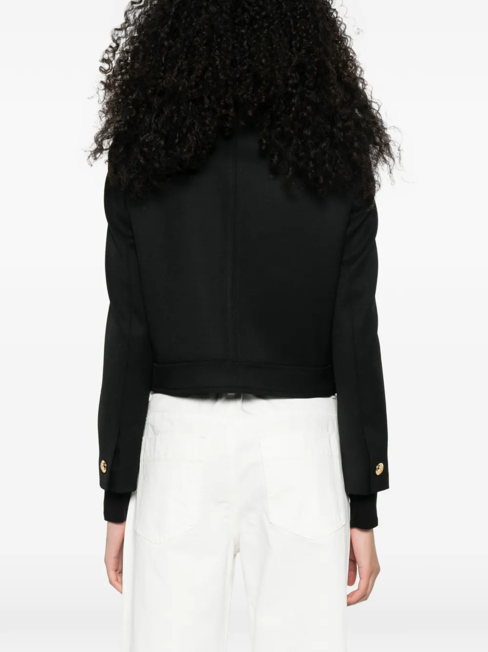 Hadley Button-Fastening Cropped Jacket