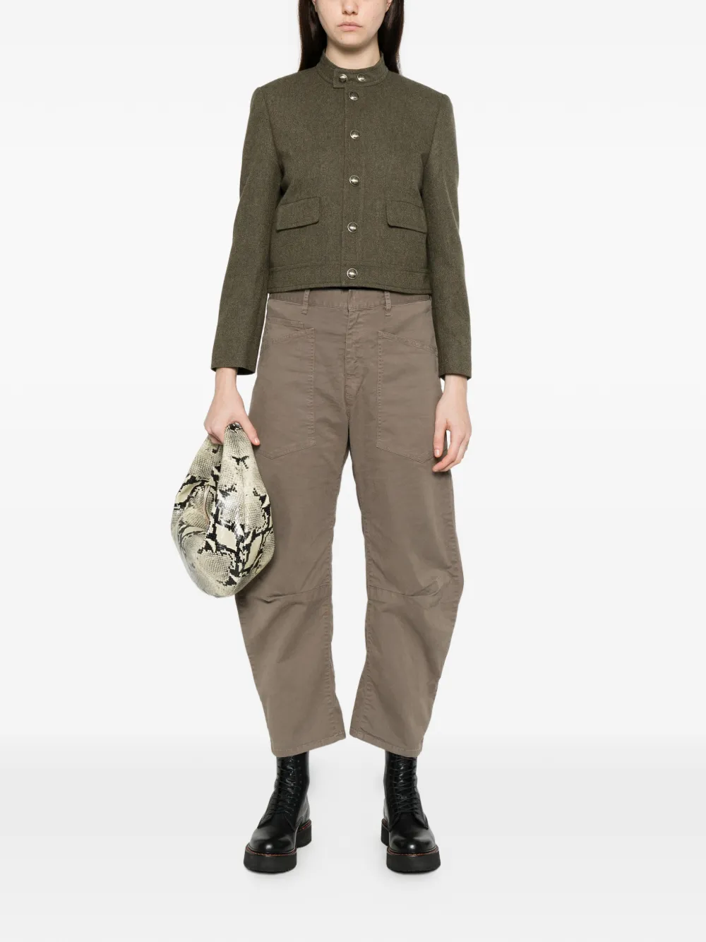  Nili Lotan Button-fastening Flap-pocket Jacket - Green 