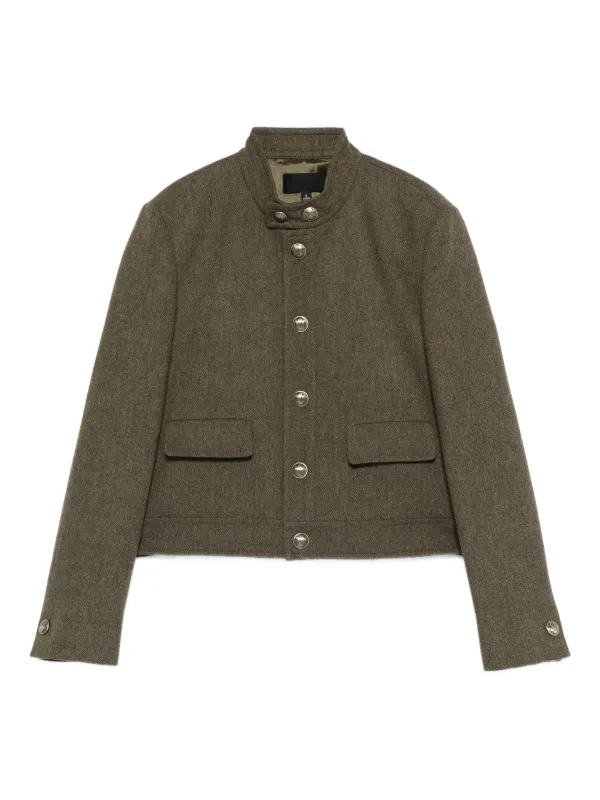 Nili Lotan Button-fastening Flap-pocket Jacket in Green