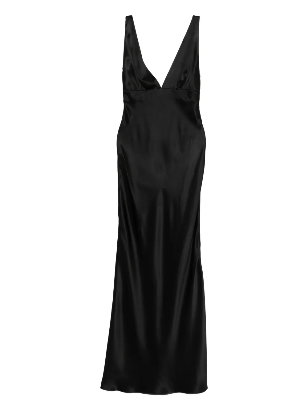 Nili Lotan V-neck Maxi Dress In Black
