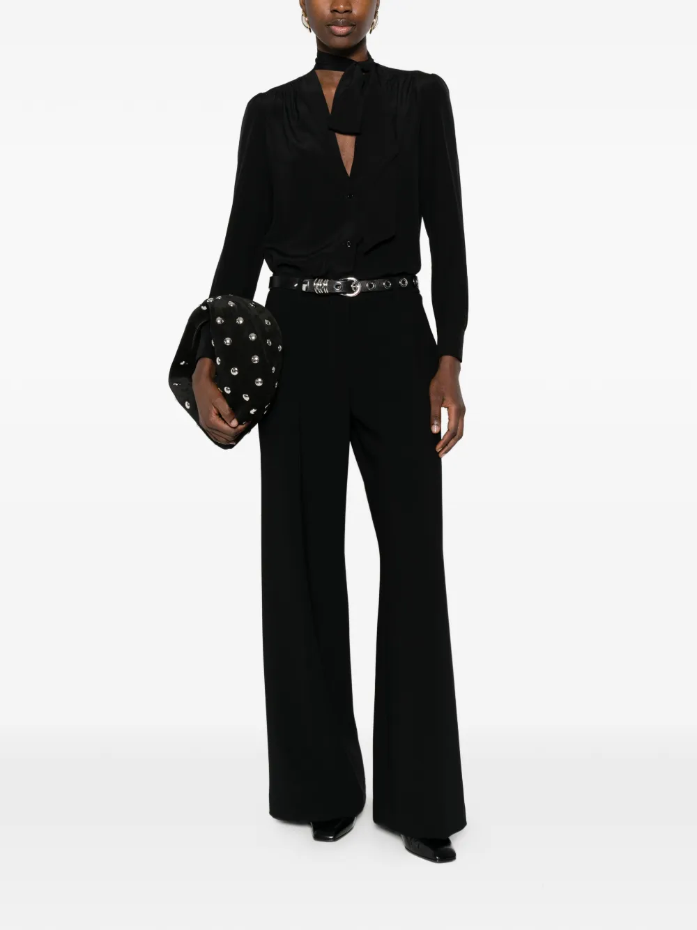 Nili Lotan Linnen blouse Zwart
