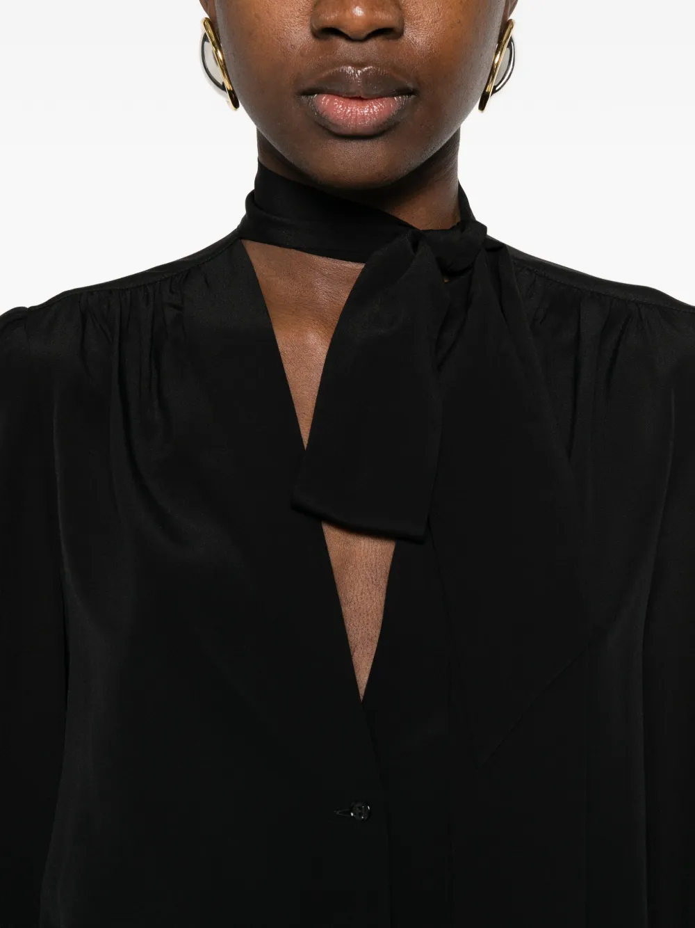 Nili Lotan Linnen blouse Zwart