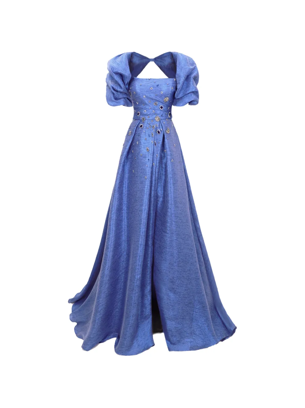 Gemy Maalouf Set di due abiti lunghi senza spalline - Blu