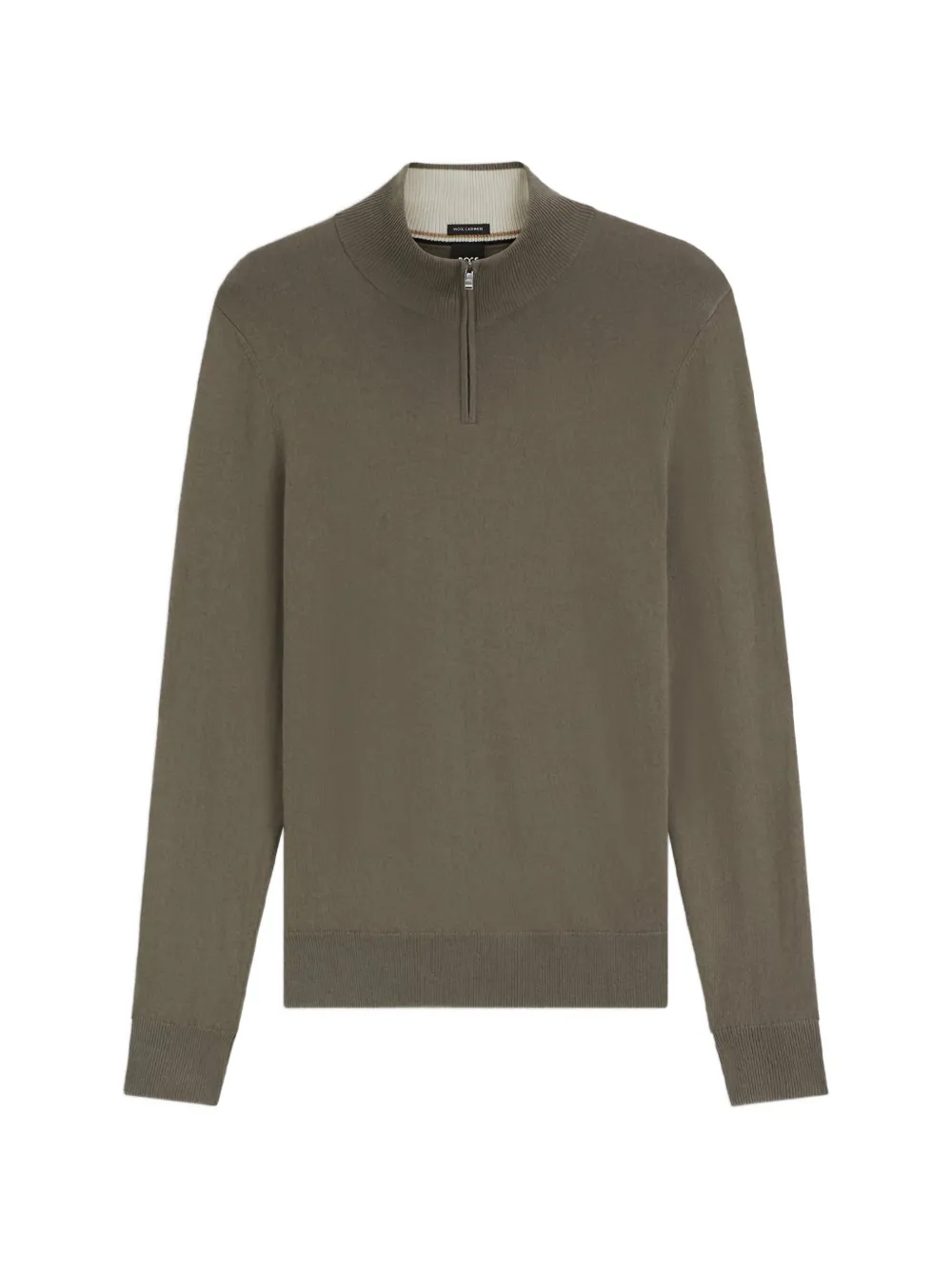 BOSS zip-up high-neck sweatshirt - Groen
