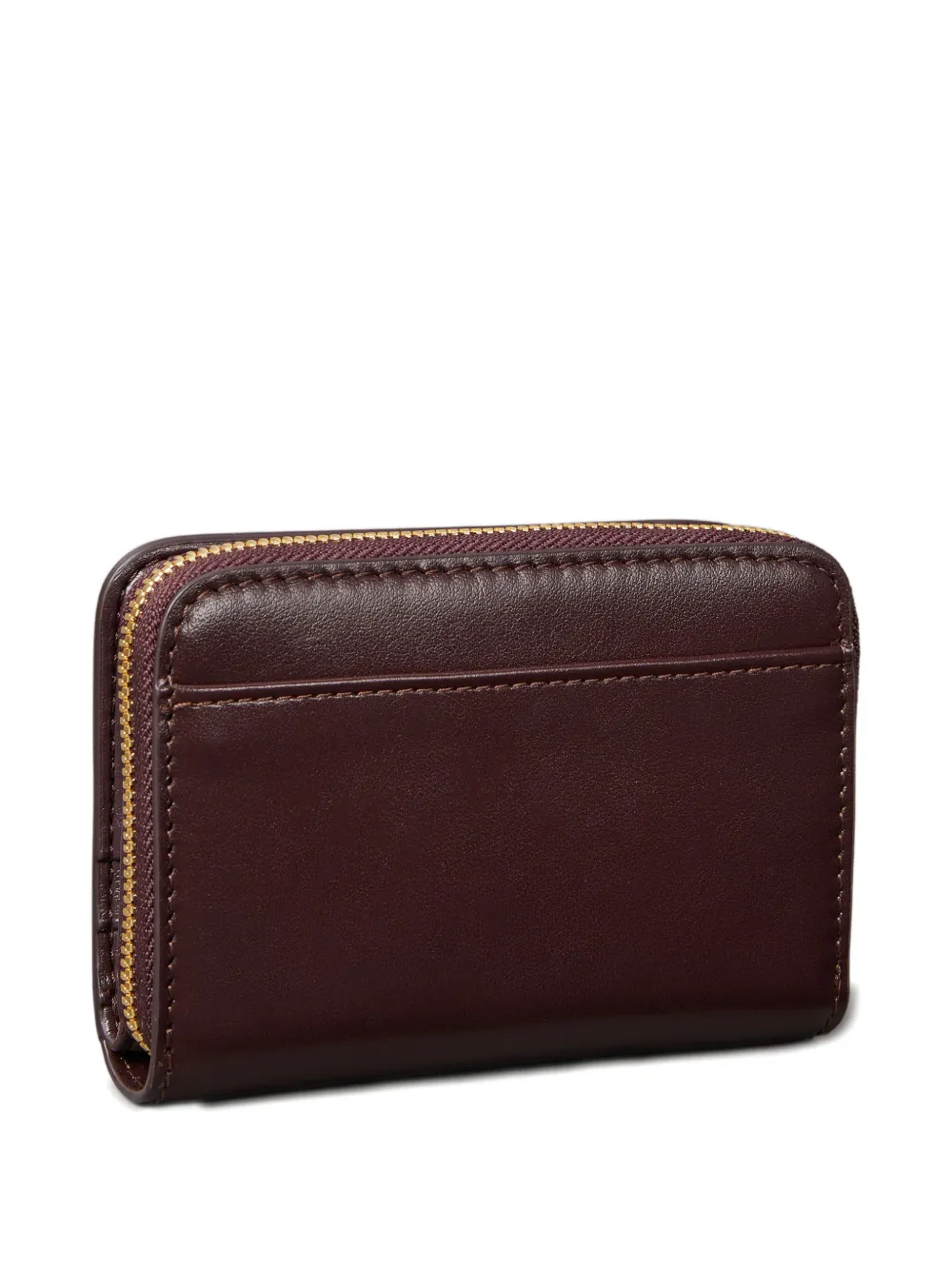 Calvin Klein Zipped Leather Wallet In Red
