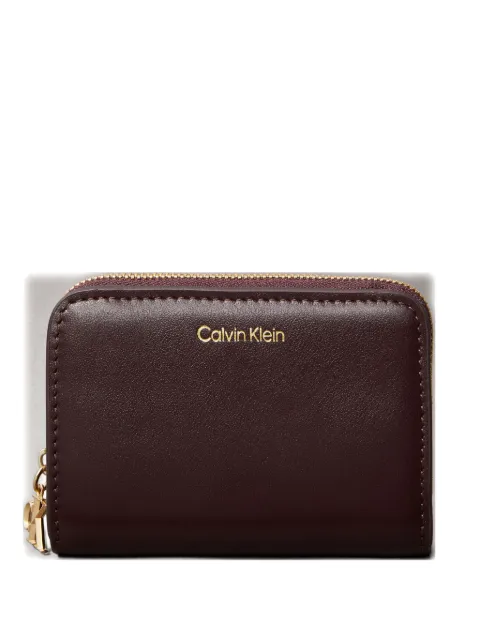 Calvin Klein cartera de piel con cremallera