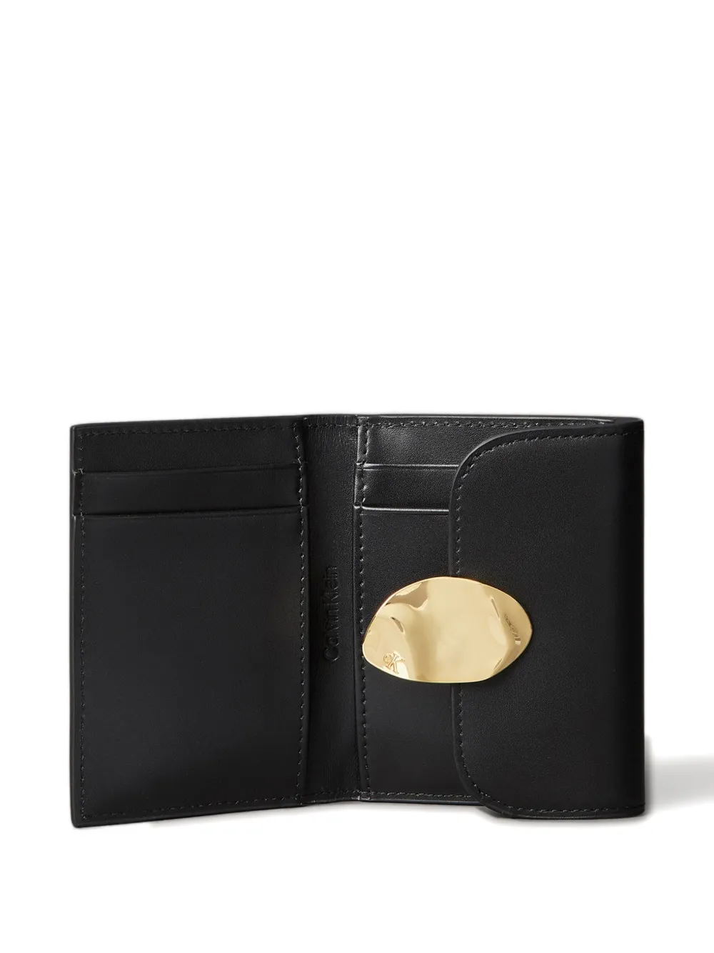 Calvin Klein gold-tone detail wallet - Zwart