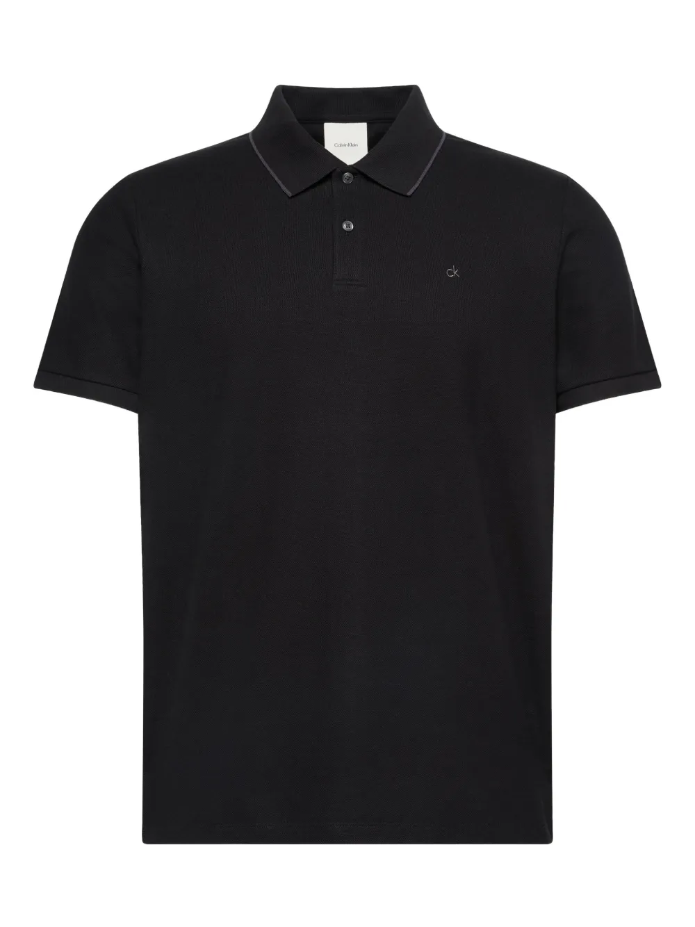 Calvin Klein logo-embroidered polo shirt - Nero