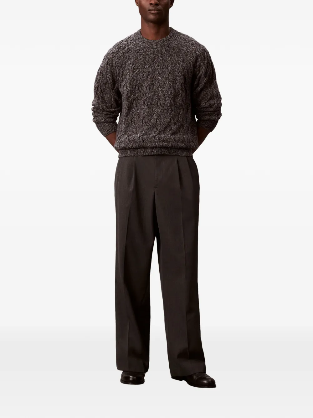 Calvin Klein cable-knit sweater - Grijs