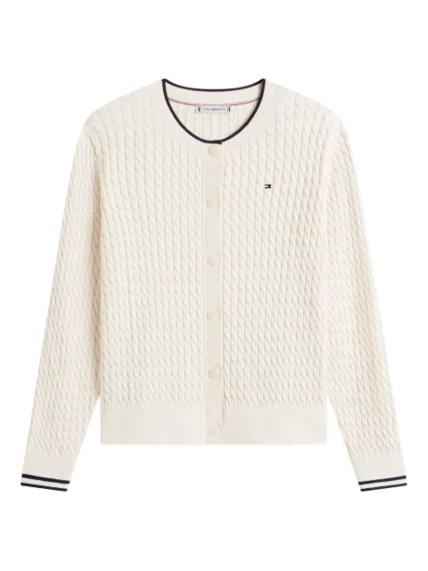 Tommy Hilfiger crew-neck cable-knit cardigan