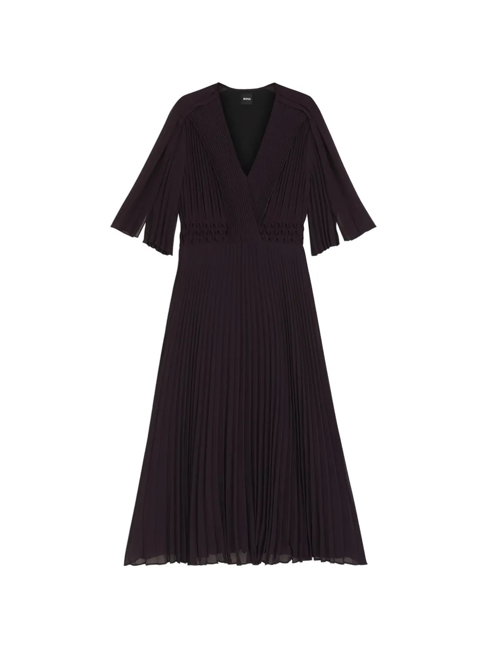 BOSS pleated V-neck midi dress - Viola