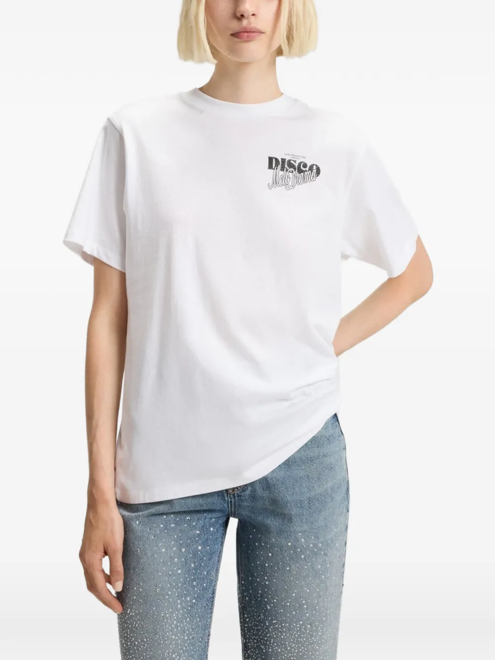 HUGO T-shirt met print Wit