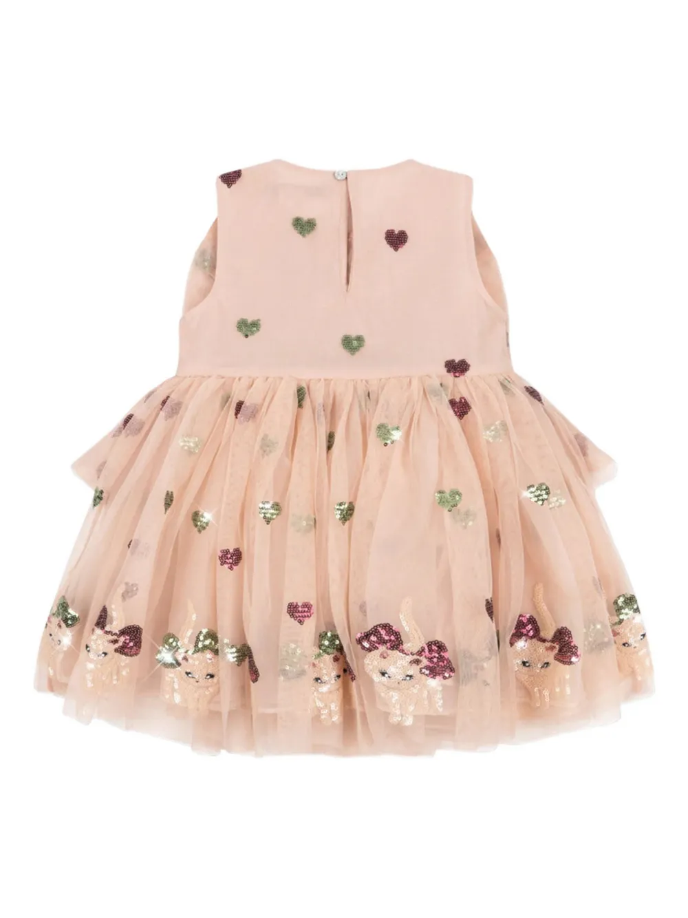 Konges Sløjd sequin heart dress - Beige