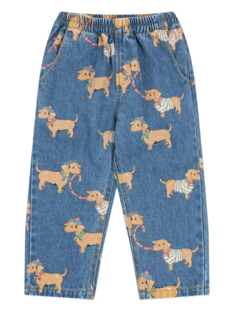 Konges Sløjd dog print elasticated trousers