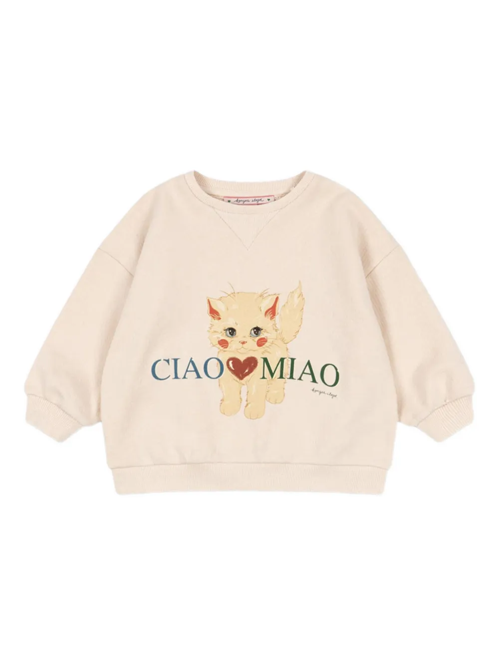 Konges Sløjd graphic crew neck top - Toni neutri