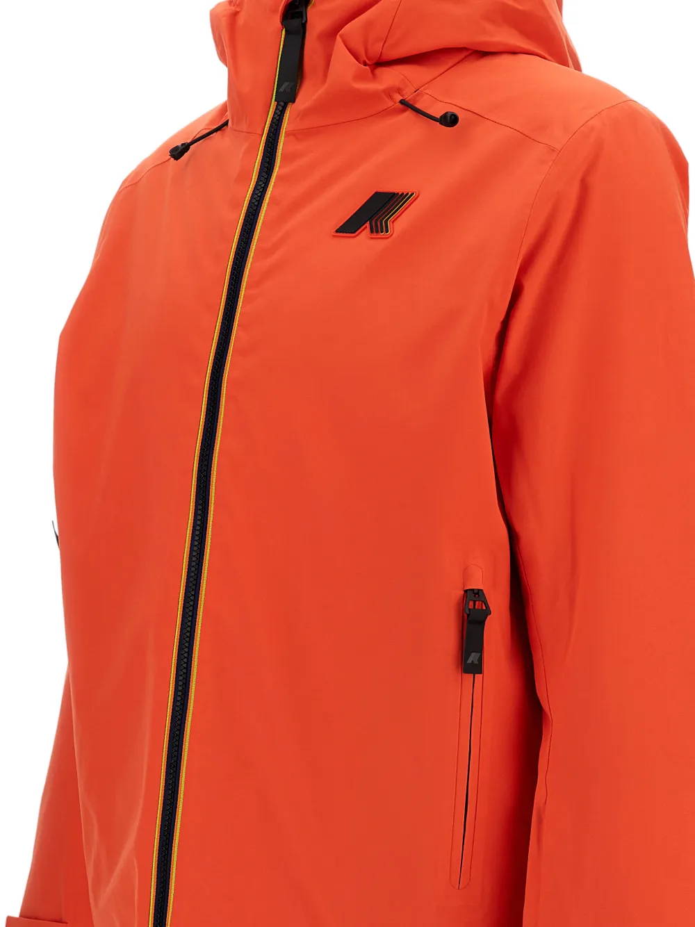 K-way Lesarcs 2l Twill Hooded Jacket In Orange