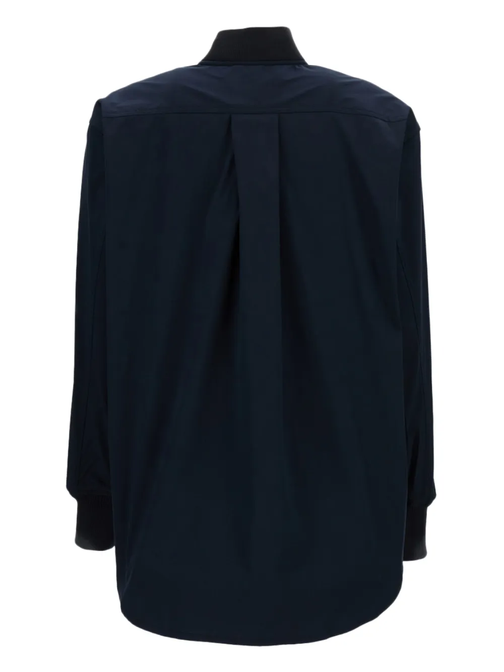 Plan C Button Cotton Shirt In Blue