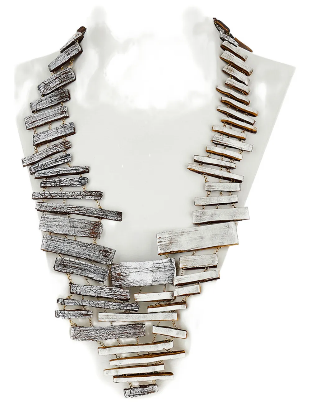 Gfw Handmade Rectangular-shapes Necklace In Silver
