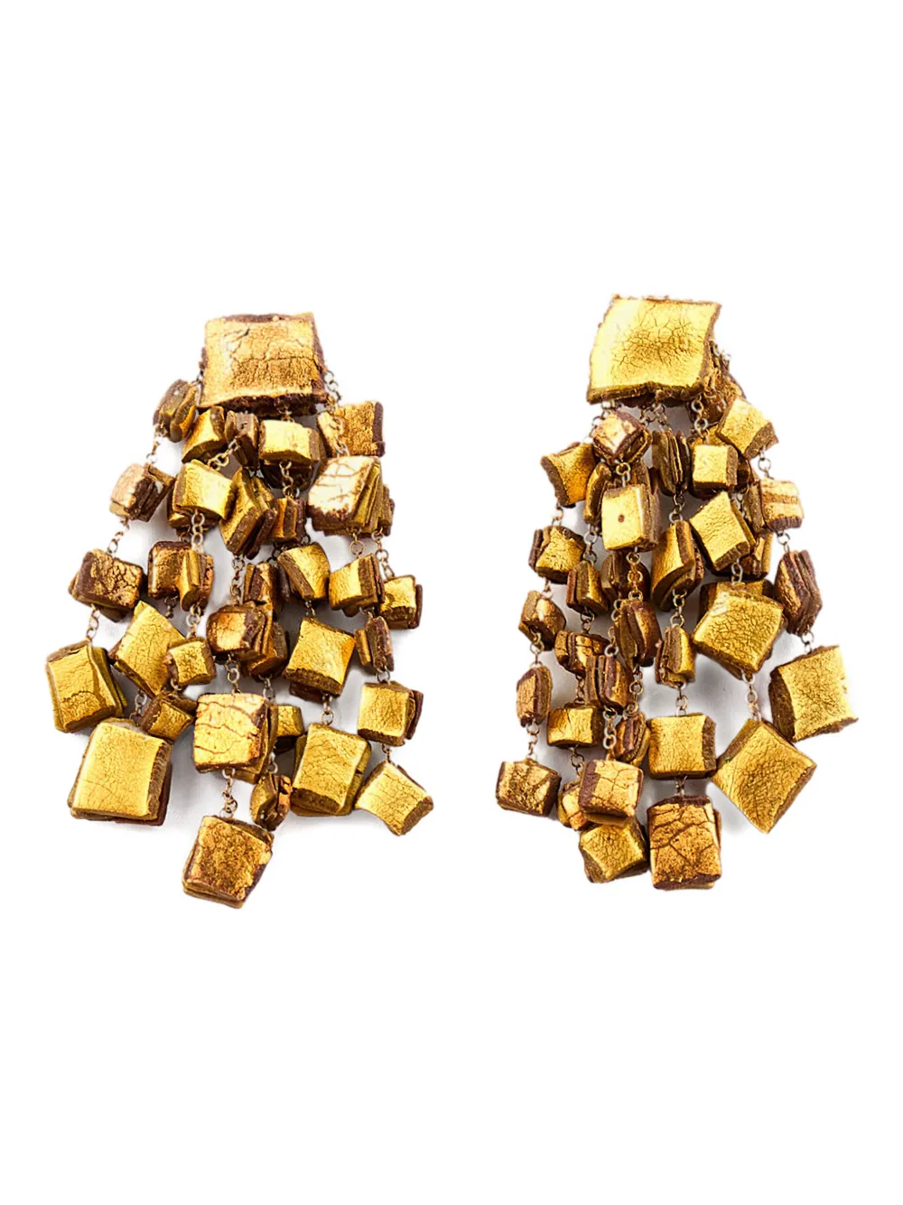 Gfw Handmade Long Earrings In Gold