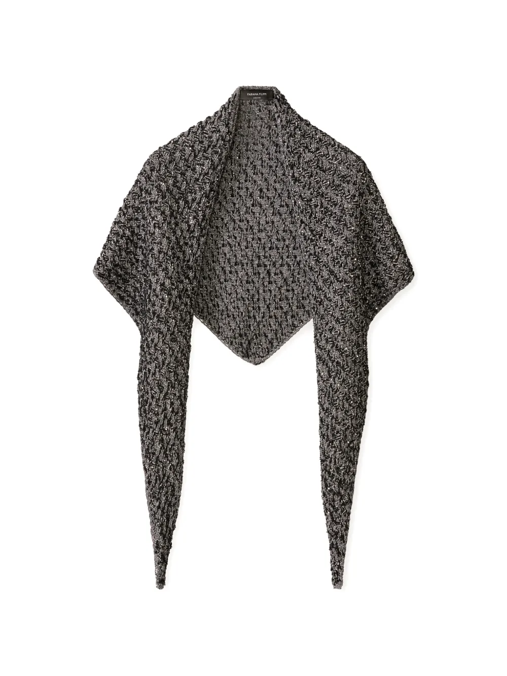 Fabiana Filippi tweed scarf - Grigio