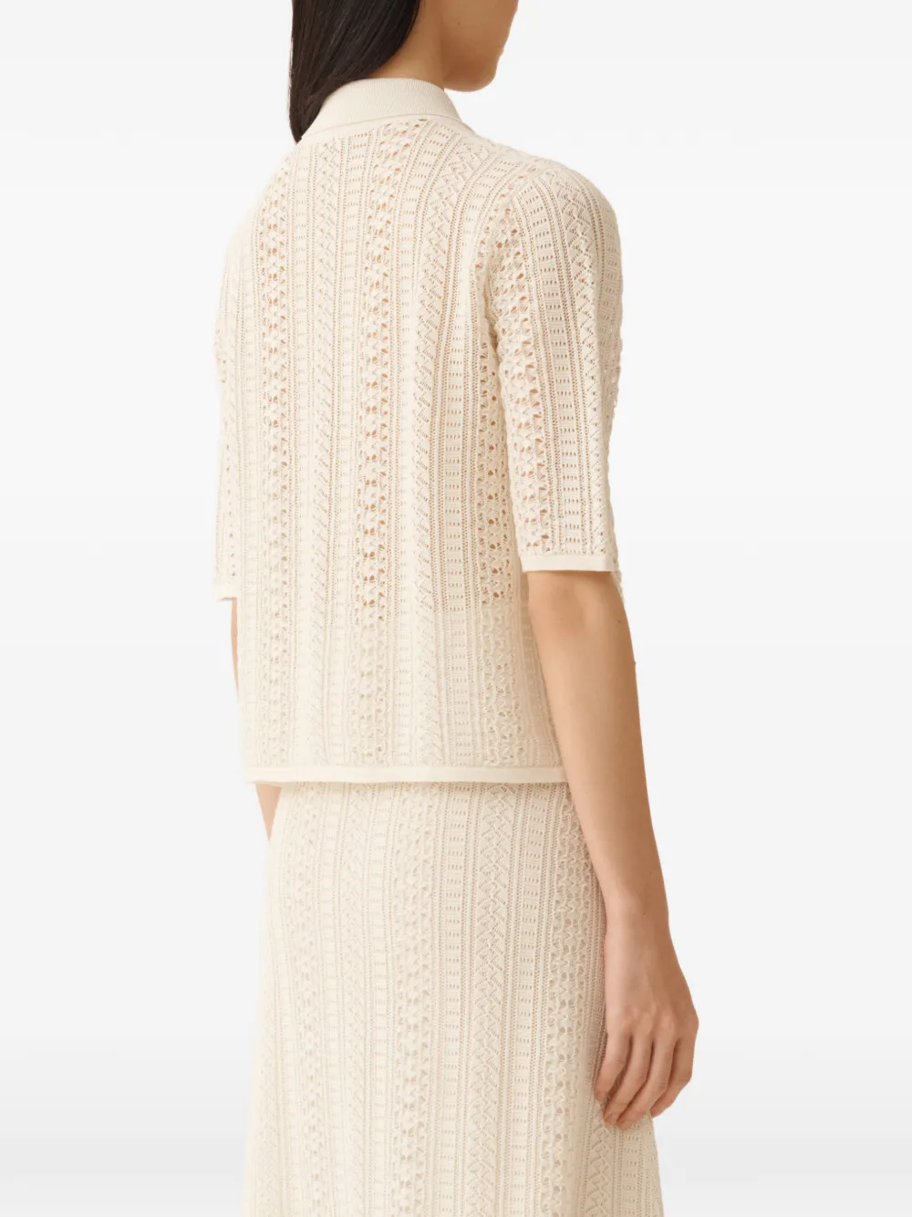 Fabiana Filippi Gebreide blouse met zak Beige