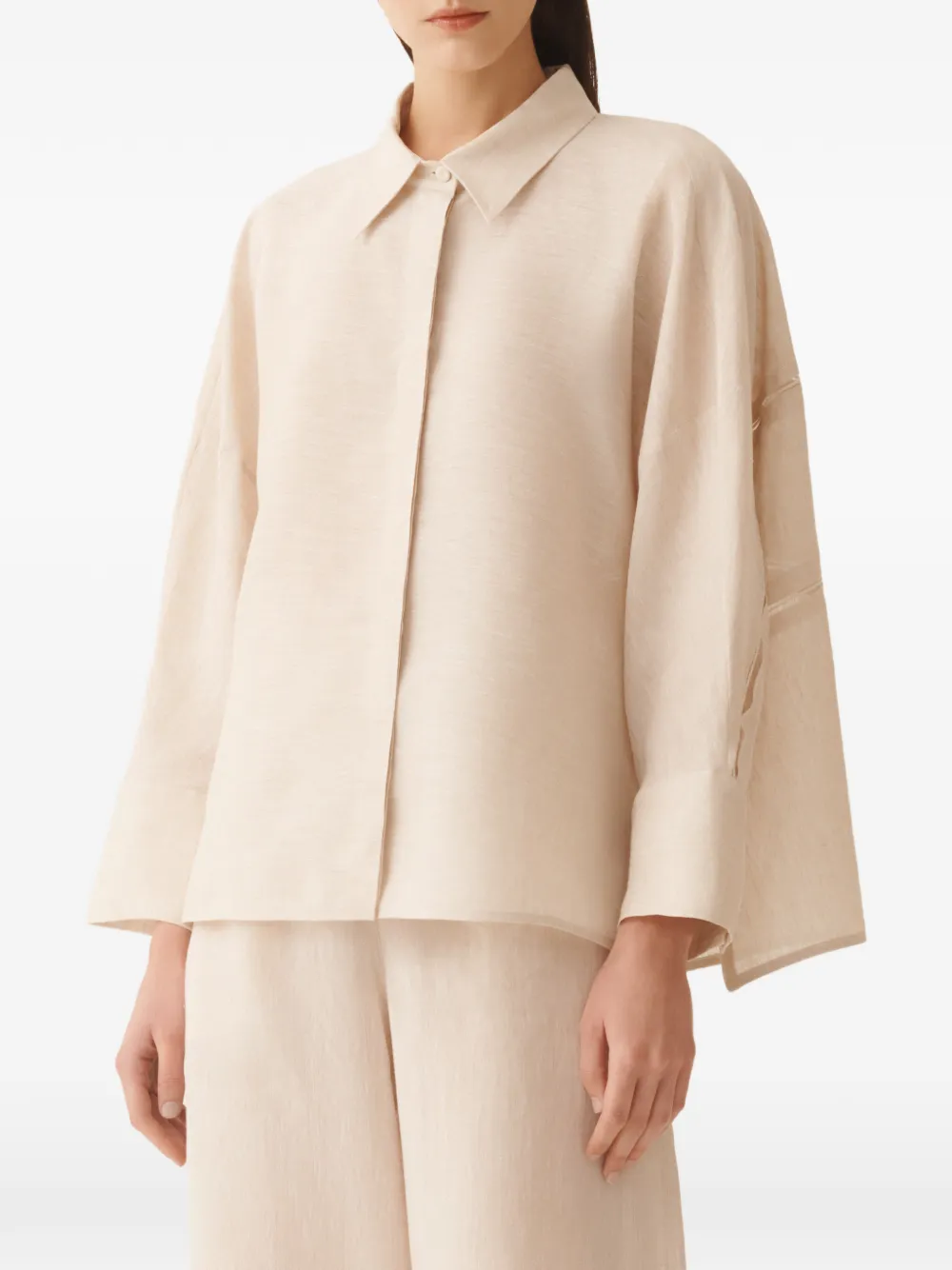 Fabiana Filippi Blouse met lange mouwen Beige