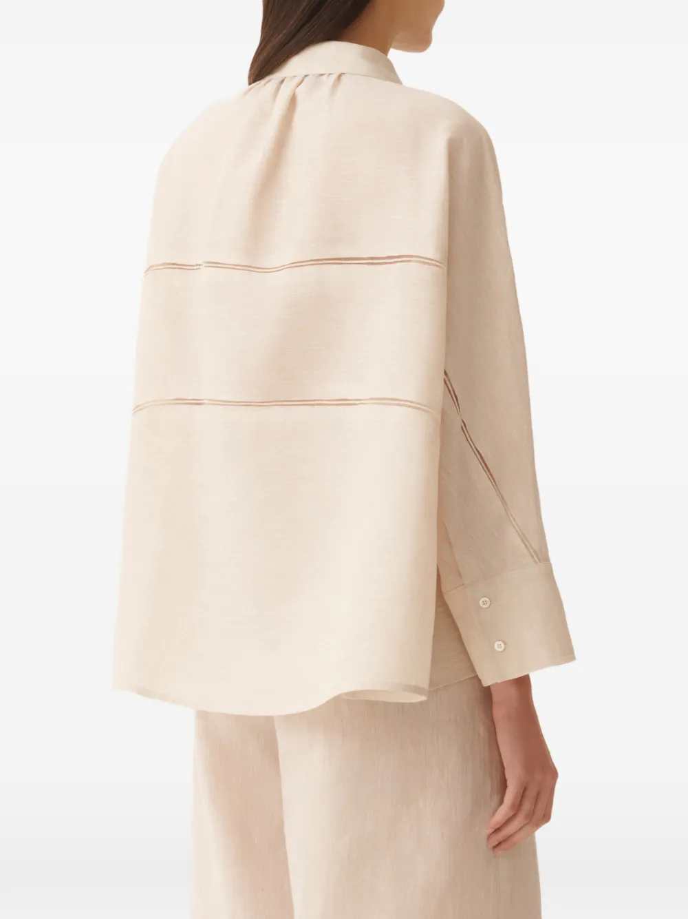 Fabiana Filippi Blouse met lange mouwen Beige
